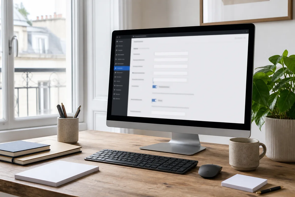 Écran des réglages généraux de WordPress juste après l’installation